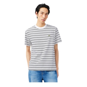 LACOSTE STRIPED LOGO T-SHIRT
