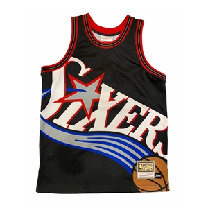 M&N BIG FACE 76ERS JERSEY