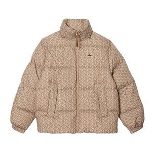 LACOSTE ALLOVER LOGO DOWN JACKET