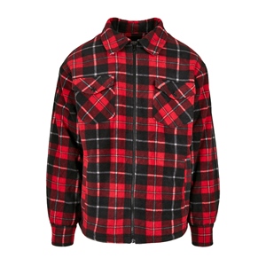 TB PLAID TEDDY SHIRT JACKET